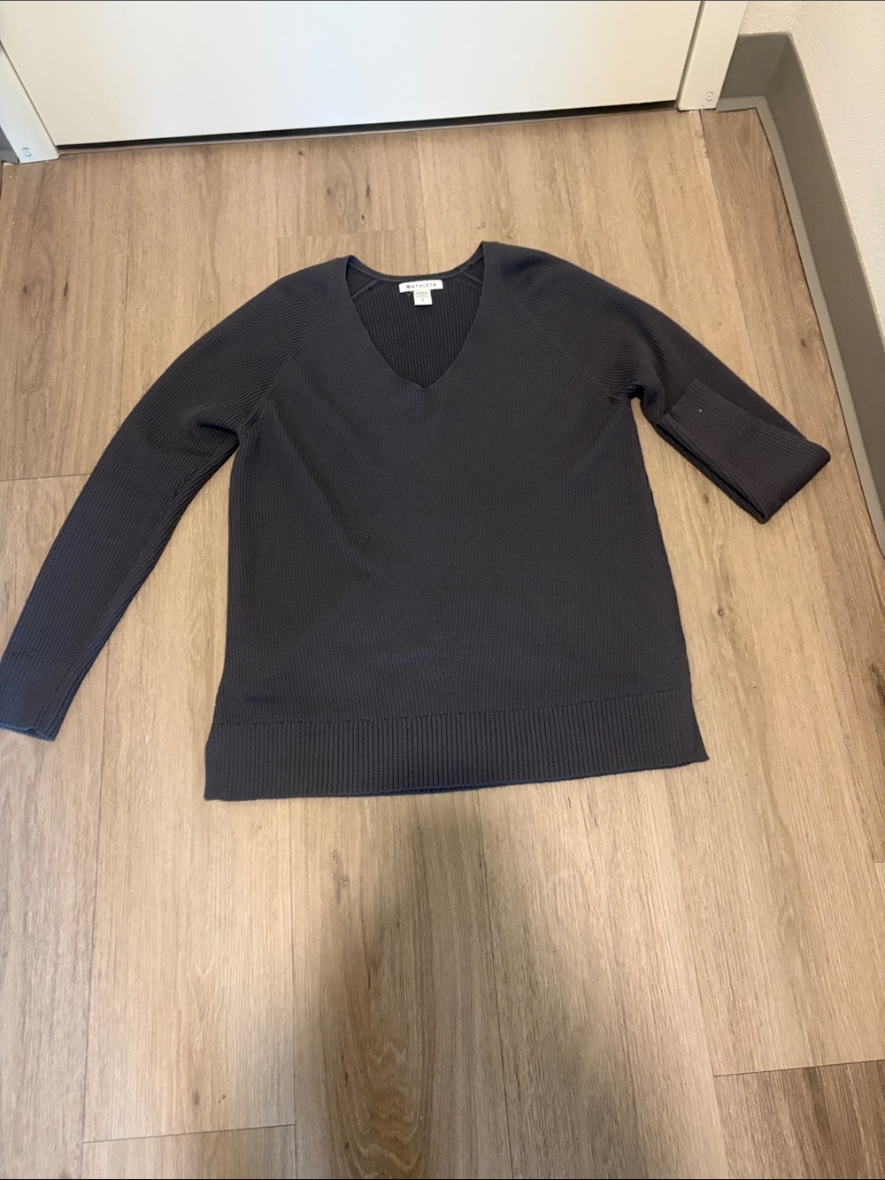 Athleta Purple Hanover V-neck Sweater (Small Petite) - Picture 7 of 8